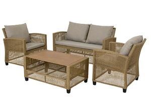 Alicante Beige Steel Patio Set