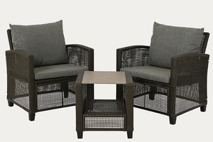 Alicante Dark Grey Steel Lounge Set
