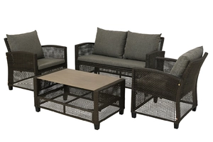 Alicante Dark Grey Steel Patio Set