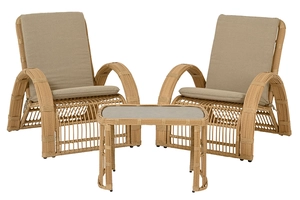 Bali Natural Wicker Patio Set